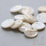 Natural Shell Alphabet Charm - Letter - Round 11mm