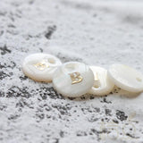 Natural Shell Alphabet Charm - Letter - Round 11mm