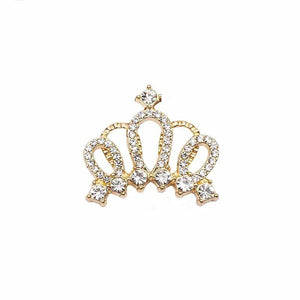 10Pcs 24*25mm Rhinestone Crown Diy Buttons Craft Supplies