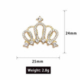 10Pcs 24*25mm Rhinestone Crown Diy Buttons Craft Supplies