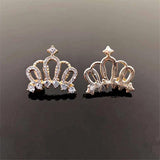 10Pcs 24*25mm Rhinestone Crown Diy Buttons Craft Supplies