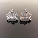 10Pcs 24*25mm Rhinestone Crown Diy Buttons Craft Supplies
