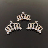 10Pcs 24*25mm Rhinestone Crown Diy Buttons Craft Supplies