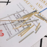 Brass Plated Single Hole Flat Strip Pendant DIY Jewelry Ear Jewelry Earring Mate