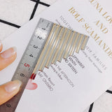 Brass Plated Single Hole Flat Strip Pendant DIY Jewelry Ear Jewelry Earring Mate