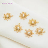 18K Plated Zircon Pendants DIY Jewelry Making Accessory