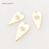 18K Plated Zircon Pendants DIY Jewelry Making Accessory