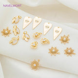 18K Plated Zircon Pendants DIY Jewelry Making Accessory