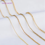 14K Plated Round Link Chain - O Style Necklace Chains for Women