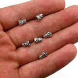 100pcs Antique Silver Cone Bead Caps 7x5mm DIY Jewelry Making