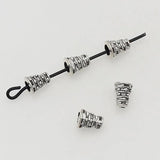 100pcs Antique Silver Cone Bead Caps 7x5mm DIY Jewelry Making
