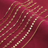 1m Stainless Steel Heart Shells Chains for Women Necklace Bracelet Anklet