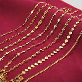 1m Stainless Steel Heart Shells Chains for Women Necklace Bracelet Anklet
