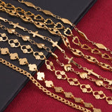 1m Stainless Steel Heart Shells Chains for Women Necklace Bracelet Anklet