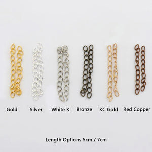 5/7cm KC Silver Chain for Jewelry Making Necklace Bracelet