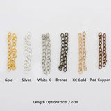 5/7cm KC Silver Chain for Jewelry Making Necklace Bracelet