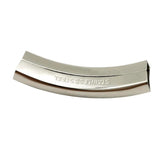 Stainless Steel Sliders for Leather Bracelet Square Hole 10x3mm Curved