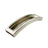 Stainless Steel Sliders for Leather Bracelet Square Hole 10x3mm Curved
