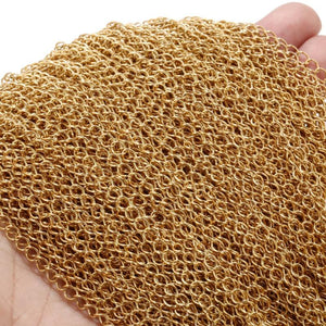 Stainless Steel Bracelet Chain Bulk Gold Necklace Extender 3.6mm DIY Jewelry