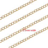 Stainless Steel Bracelet Chain Bulk Gold Necklace Extender 3.6mm DIY Jewelry