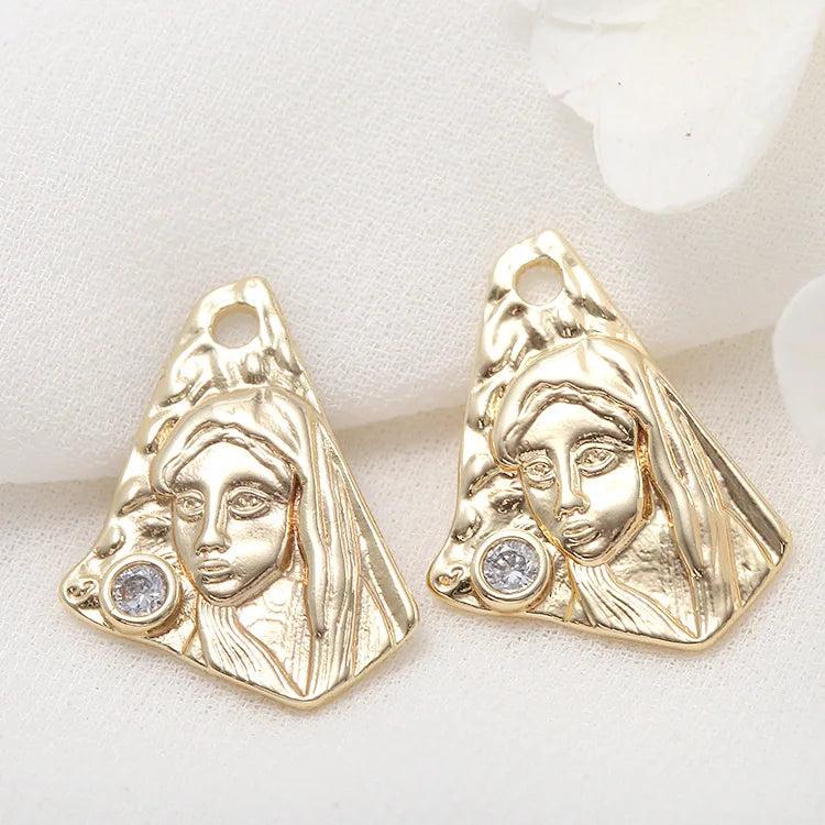 14K Plated Brass Charms Pendants Jewelry Making Supplies