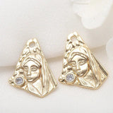 14K Plated Brass Charms Pendants Jewelry Making Supplies