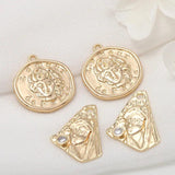 14K Plated Brass Charms Pendants Jewelry Making Supplies