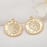 14K Plated Brass Charms Pendants Jewelry Making Supplies