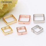 14K Plated Brass Beads Set Double Hole DIY Jewelry Making Supplies