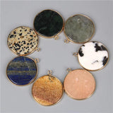 Labradorite Lapis Lazuli Stone Pendant Charms for Jewelry Making