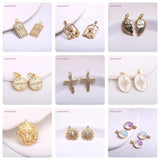 14K Plated Tree Of Life Pendants - Brass Metal Branch Charms for Women