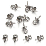 50pcs Stainless Steel Screw Eye Pins for Jewelry Making DIY