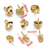50pcs Stainless Steel Screw Eye Pins for Jewelry Making DIY