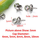 50pcs Stainless Steel Screw Eye Pins for Jewelry Making DIY