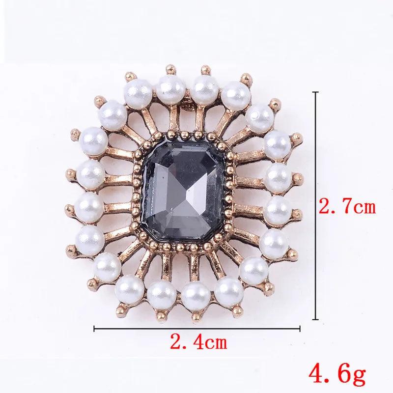 10Pcs Rhinestone Pearl Flowers Bowknot DIY Jewelry Making