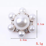 10Pcs Rhinestone Pearl Flowers Bowknot DIY Jewelry Making