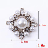 10Pcs Rhinestone Pearl Flowers Bowknot DIY Jewelry Making