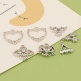10Pcs Rhodium CZ Charms for DIY Jewelry Making