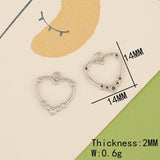 10Pcs Rhodium CZ Charms for DIY Jewelry Making