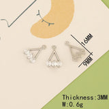 10Pcs Rhodium CZ Charms for DIY Jewelry Making