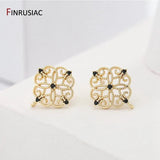 14K Plated Stud Earring Findings DIY Jewelry Accessories