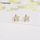 14K Plated Stud Earring Findings DIY Jewelry Accessories