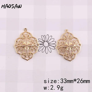 4Pcs/Lot Hollow Charm/Hat Classical Design/Cooper/Jewelry Accessories