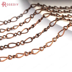 3.5MM Copper Twisted Link Chains Necklace DIY Jewelry Findings