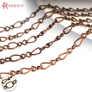 3.5MM Copper Twisted Link Chains Necklace DIY Jewelry Findings
