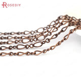 3.5MM Copper Twisted Link Chains Necklace DIY Jewelry Findings