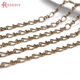 3.5MM Copper Twisted Link Chains Necklace DIY Jewelry Findings