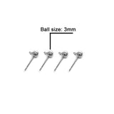 20PCS Stainless Steel Ball Ear Hooks for DIY Earrings