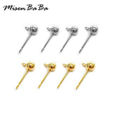 20PCS Stainless Steel Ball Ear Hooks for DIY Earrings