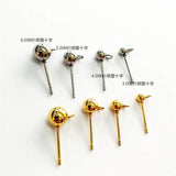 20PCS Stainless Steel Ball Ear Hooks for DIY Earrings